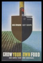 Use Spades not Ships, Abram Games, 1941-1945, colour lithograph, 74.5 cm x 49.1 cm, V&A Prints & Drawings Study Room, level C, case Y, shelf 66, box C